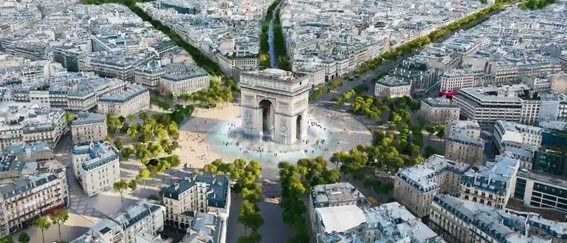 Paris transformará a Champs-Élysées em jardim urbano linear
