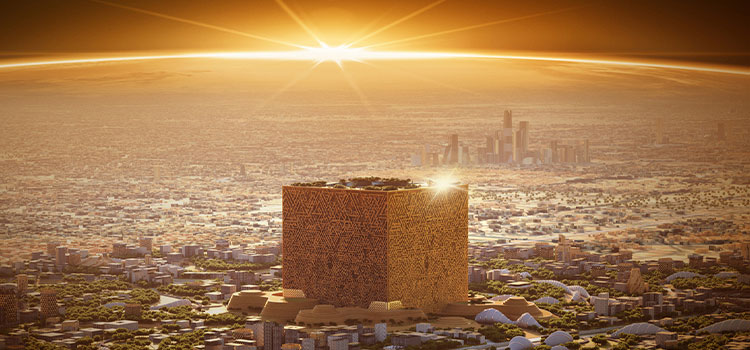 Projeto irá construir arranha-céu em formato de cubo na Arábia Saudita