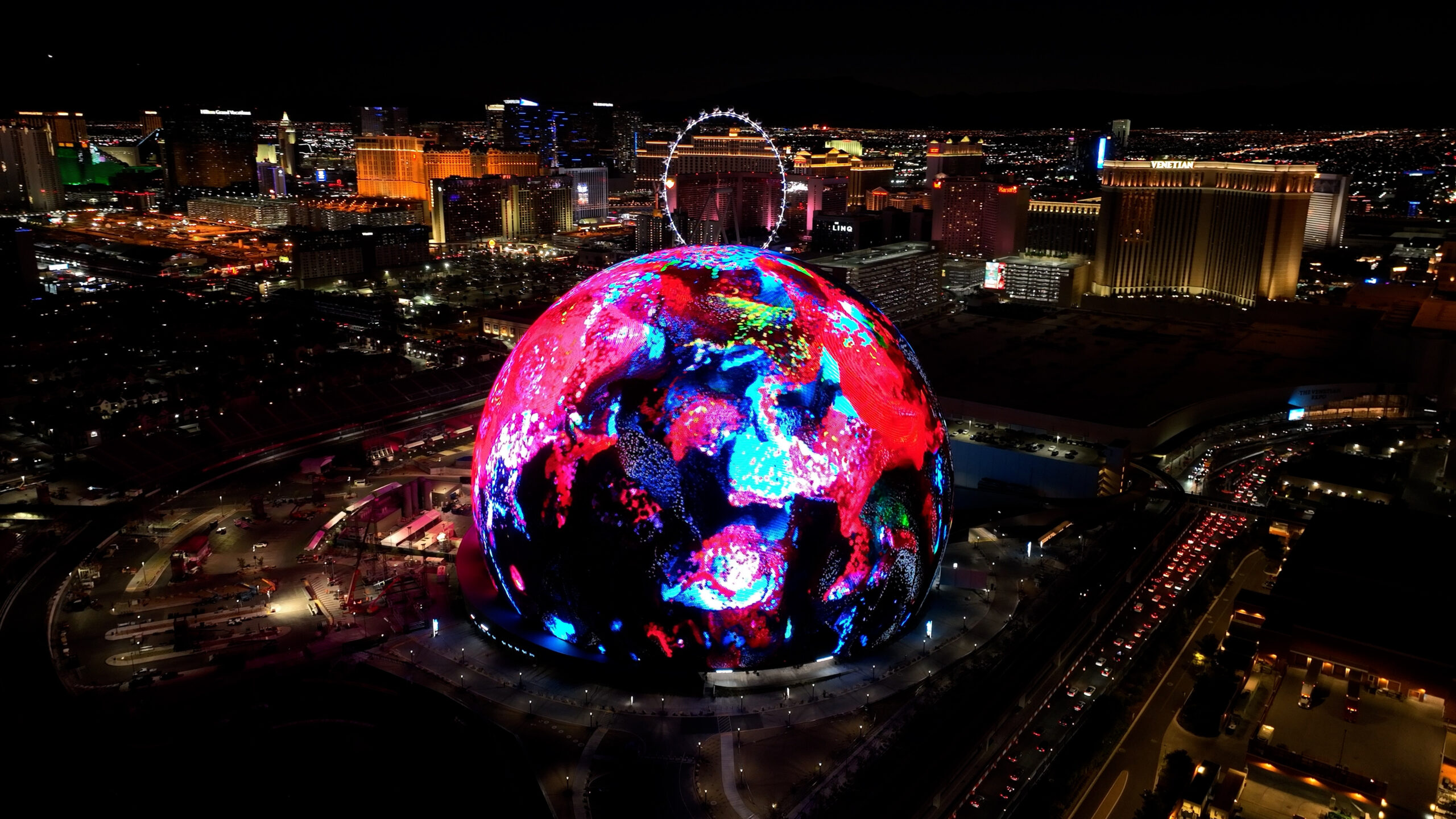 Inovação: esfera gigante interativa em Las Vegas